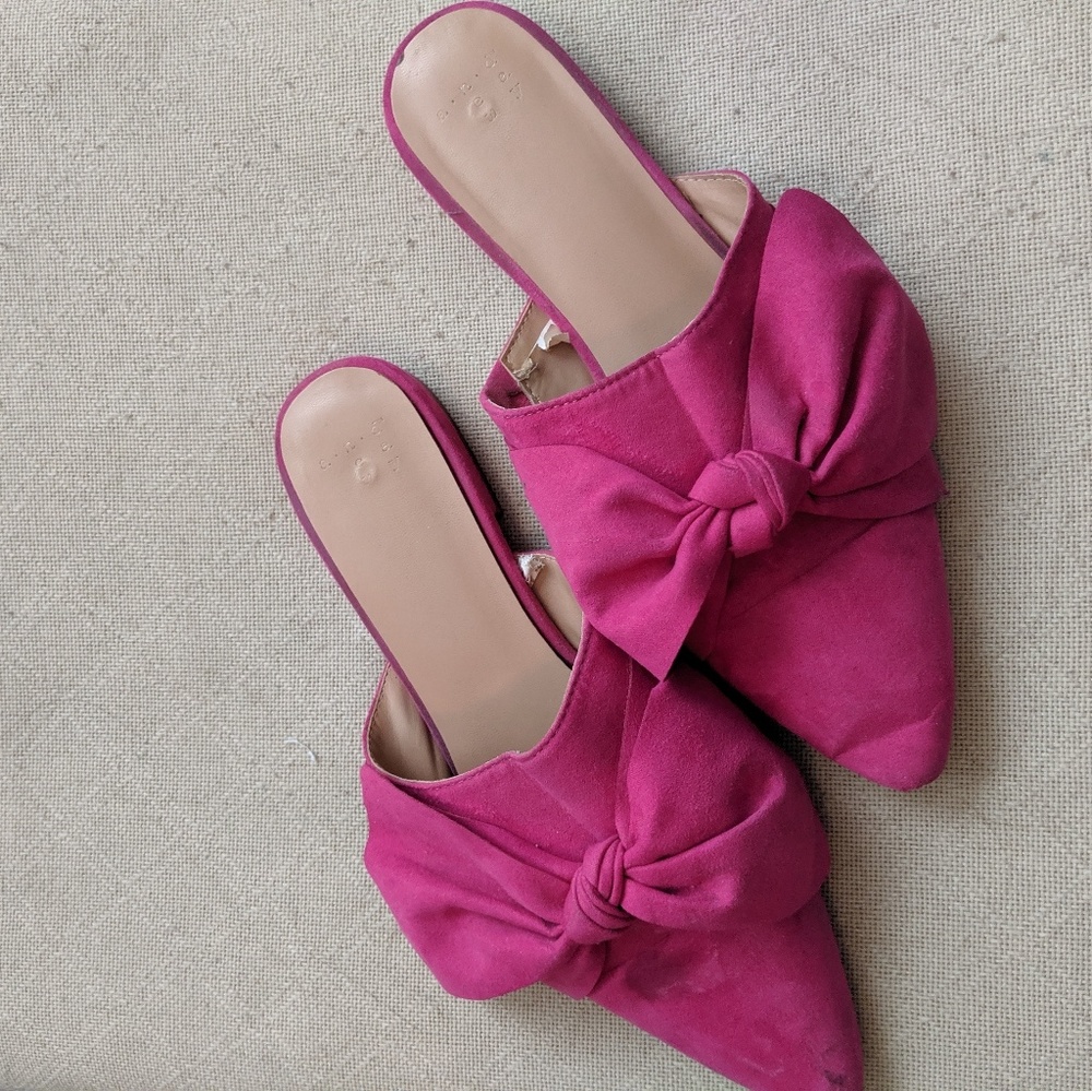 A New Day Pink Bow Mules